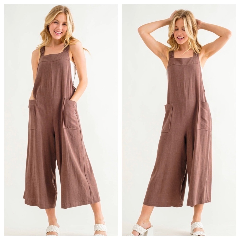 Boho Wide Leg Backless Jumpsuit
